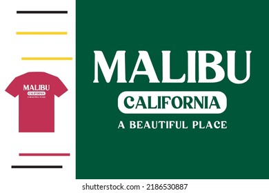 Malibu beach t shirt design