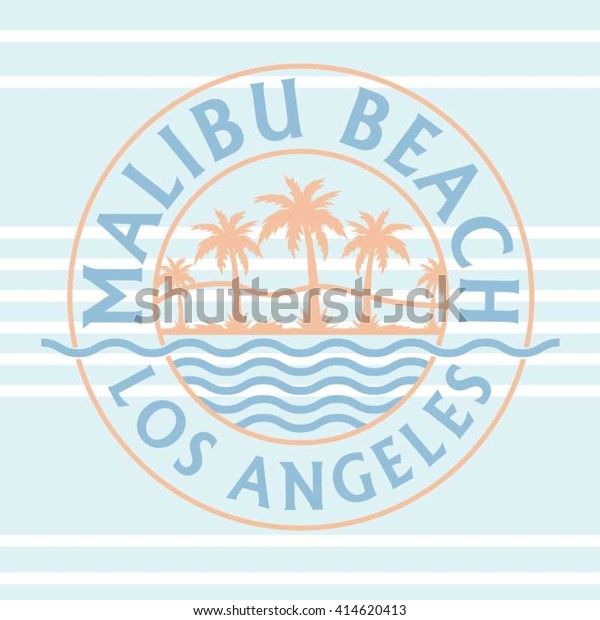 Malibu Beach Typography Tshirt Graphics Vectors Stock Vector Royalty Free 414620413 Shutterstock 6037