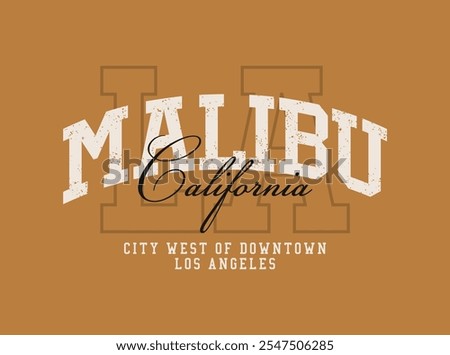Malibu graphic,vector illustration for t-shirt and other uses.