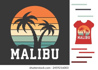 Malibu vacation t shirt design