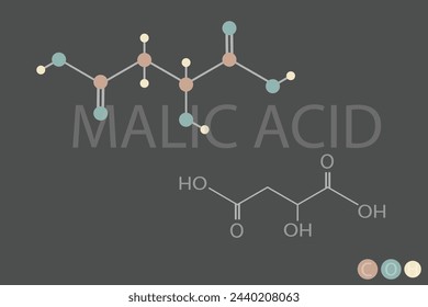 malic acid molecular skeletal chemical formula