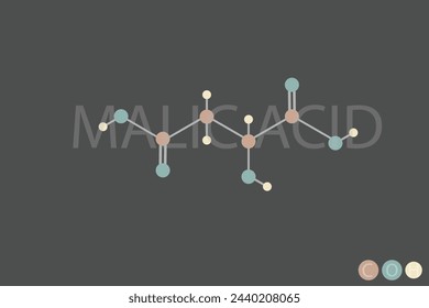 malic acid molecular skeletal chemical formula