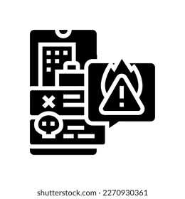 malice crisis glyph icon vector. malice crisis sign. isolated symbol illustration