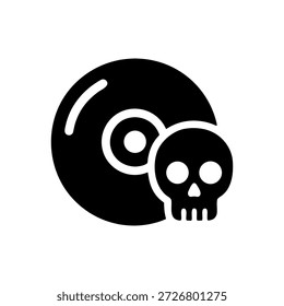 Malicious Malware Piracy Icon Isolated On White Background
