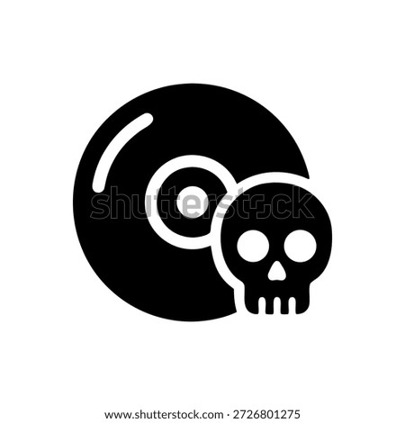Malicious Malware Piracy Icon Isolated On White Background