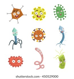 Malicious Microorganisms And Viruses Set