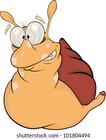 Malicious snail. The monster. Cartoon