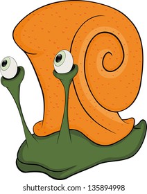 Malicious snail. The monster. Cartoon