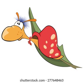 Malicious snail. The monster. Cartoon