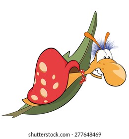 Malicious snail. The monster. Cartoon
