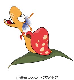 Malicious snail. The monster. Cartoon
