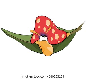 Malicious snail. The monster. Cartoon