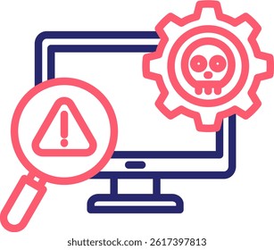 Malicious Software Icon Color Vector Illustration