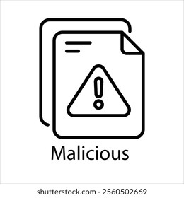 Malicious Vector icon stock illustration