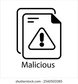 Malicious Vector icon stock illustration