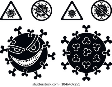 Malignes Coronavirus covid und Zeichen