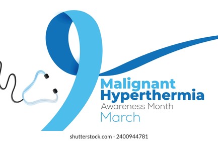 Malignant Hyperthermia Awareness Month. background, banner, card, poster, template. Vector illustration. 