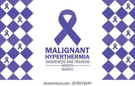 Malignant Hyperthermia Awareness and Training Month. March. Vector illustration. Design for banner, poster or print.