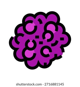 Ilustración de células tumorales malignas que representan conceptos de cáncer, enfermedad y oncología, útil para información médica, investigación y conciencia de salud en ciencia y educación
