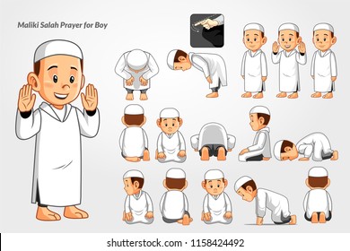 Maliki Salah Prayer Boys Stock Vector (Royalty Free) 1158424492 ...