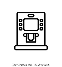 Mall Atm Outline Icon Vektorgrafik