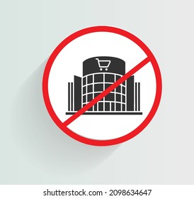 mall ban icon vector design