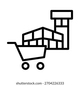 Plantilla de diseño de Vector de ilustración de icono de edificio de centro comercial