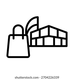 Plantilla de diseño de Vector de ilustración de icono de edificio de centro comercial