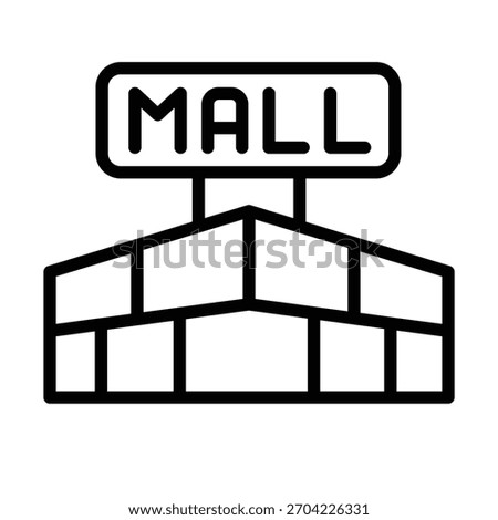 Mall building icon illustration vector design template