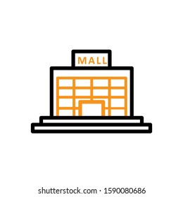 Mall building  icon template. Vector illustration 