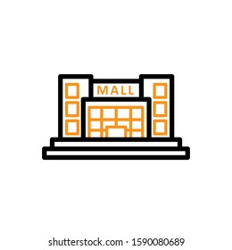 Mall building  icon template. Vector illustration 