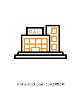 Mall building  icon template. Vector illustration 