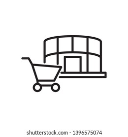 mall building icon vector template 