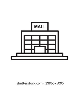 Mall Building Icon Vector Template 