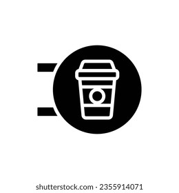 Mall Coffeeshop Filled Icon Vector Illustration
