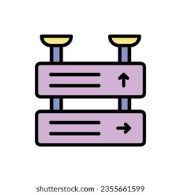 Mall Direction Icon Vector Illustration