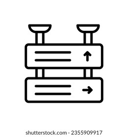 Ilustración de vectores de iconos de esquema de dirección de centro comercial