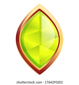 Icono de Mall gemstone. Caricatura del ícono vector gemstone pequeño para diseño web aislado en fondo blanco