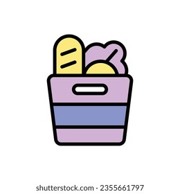 Mall Groceries Icon Vector Illustration