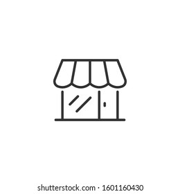 Mall icon in flat style. Store vector illustration on white isolated background. Shop business concept.