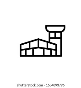 Icono de centro comercial. Plantilla de diseño de línea. Ilustración del vector