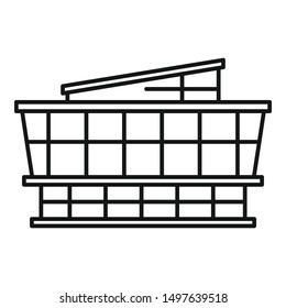 Mall icon. Outline mall vector icon for web design isolated on white background