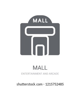 Mall icon. Trendy Mall logo concept on white background from Entertainment and Arcade collection. Suitable for use on web apps, mobile apps and print media.