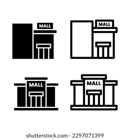 Plantilla de logotipo de ilustración de vector de icono de centro comercial para muchos fines. Aislado sobre fondo blanco.