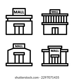 Mall icon vector illustration logo template for many purpose. Isolated on white background.