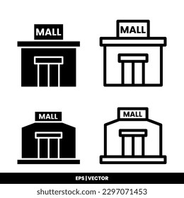 Mall Symbol Vektorgrafik Logo Vorlage für viele Zwecke. Einzeln auf weißem Hintergrund.