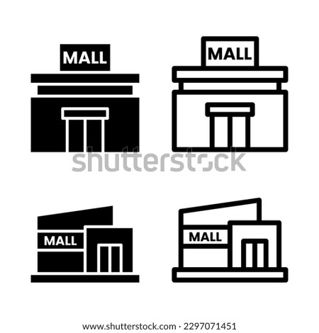 Mall icon vector illustration logo template for many purpose. Isolated on white background.