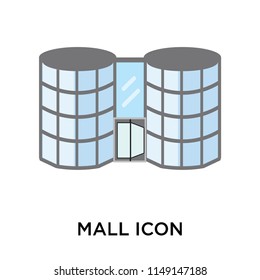 Mall icon vector isolated on white background for your web and mobile app design, Mall logo concept