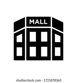 Vector de icono de centro comercial en fondo blanco
