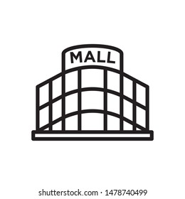 Mall icon vector. Mall store icon. Simple design on white background